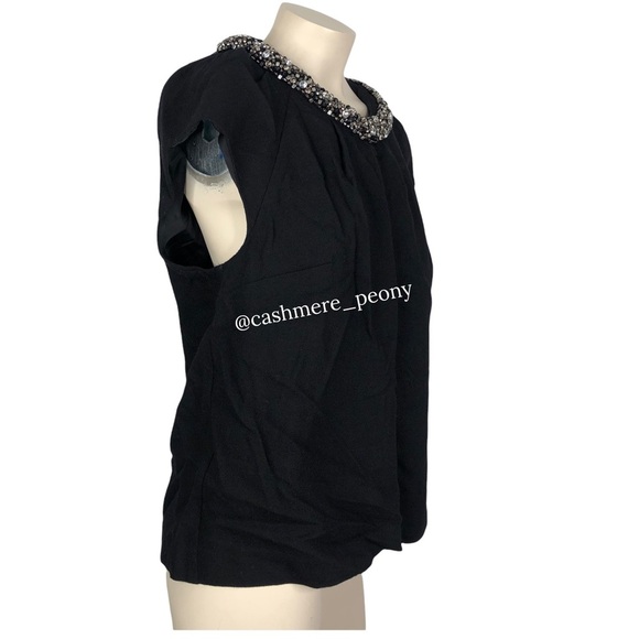 Boden Jewel Collar Wool Top - Picture 4 of 8